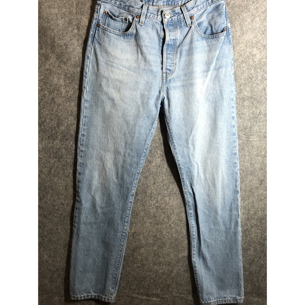 Levis 501 Jeans Men 29x32 Blue Light Wash Regular Fit Casual Western Classic